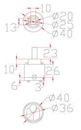 Cartouche céramique pour mitigeur  de diamètre 3,9cm