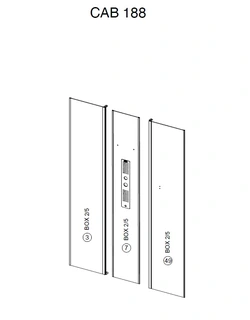 Colis 2/5 pour cabine URBAN INDUS / FACTORY RECTANGLE (CAB188)