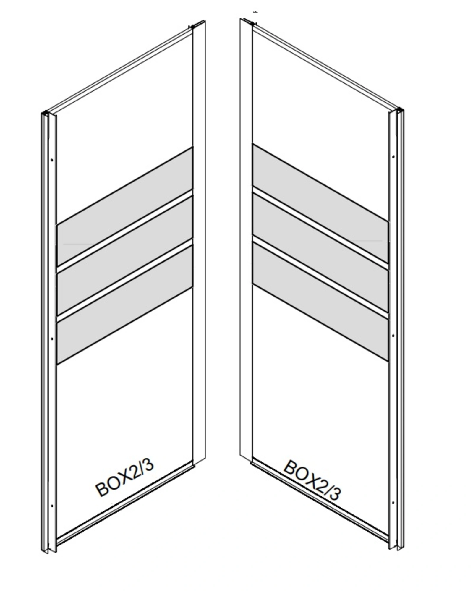 Colis parois de coté pour cabine STUDY 80 