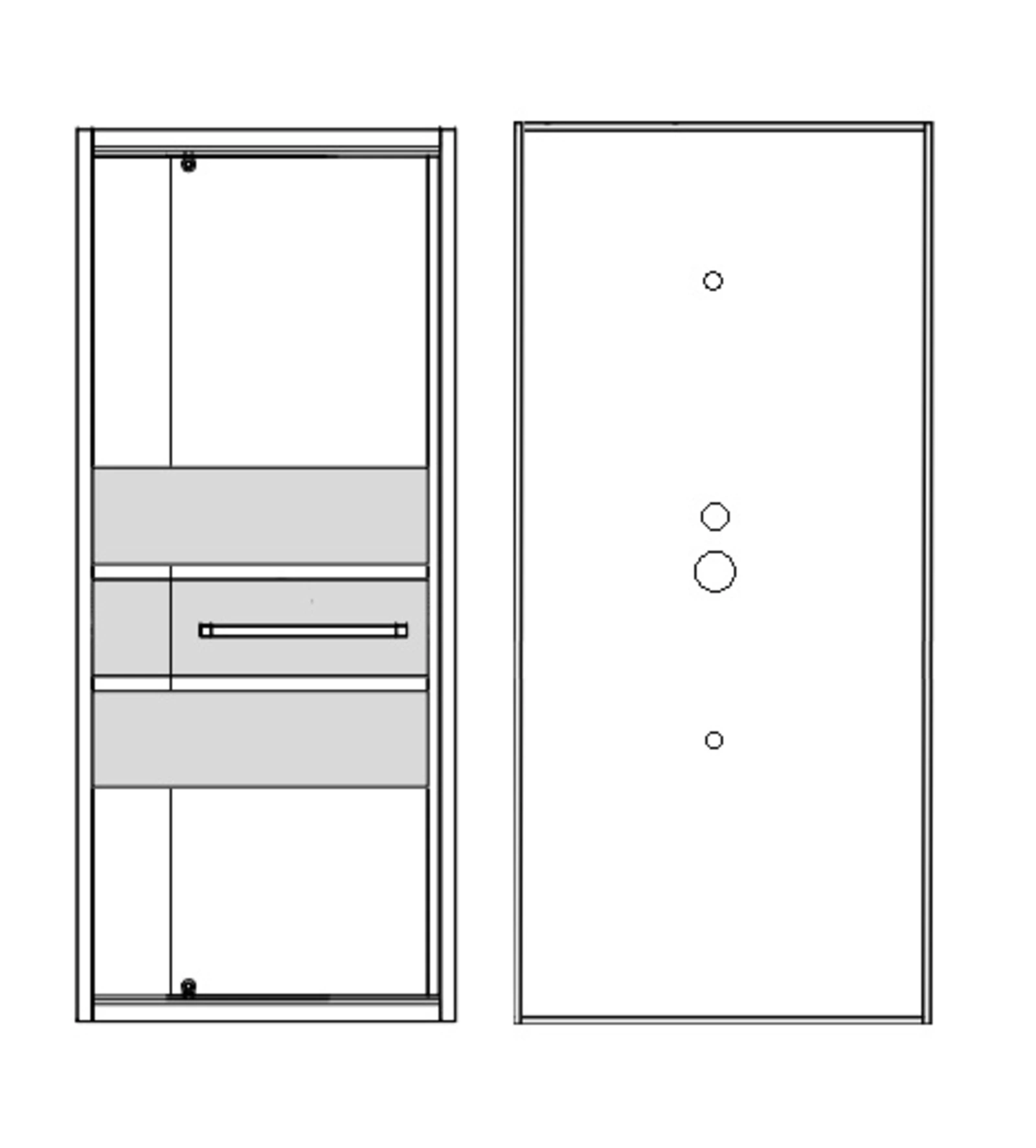 Colis porte pivotante et fond en verre pour cabine de douche STUDY 80 