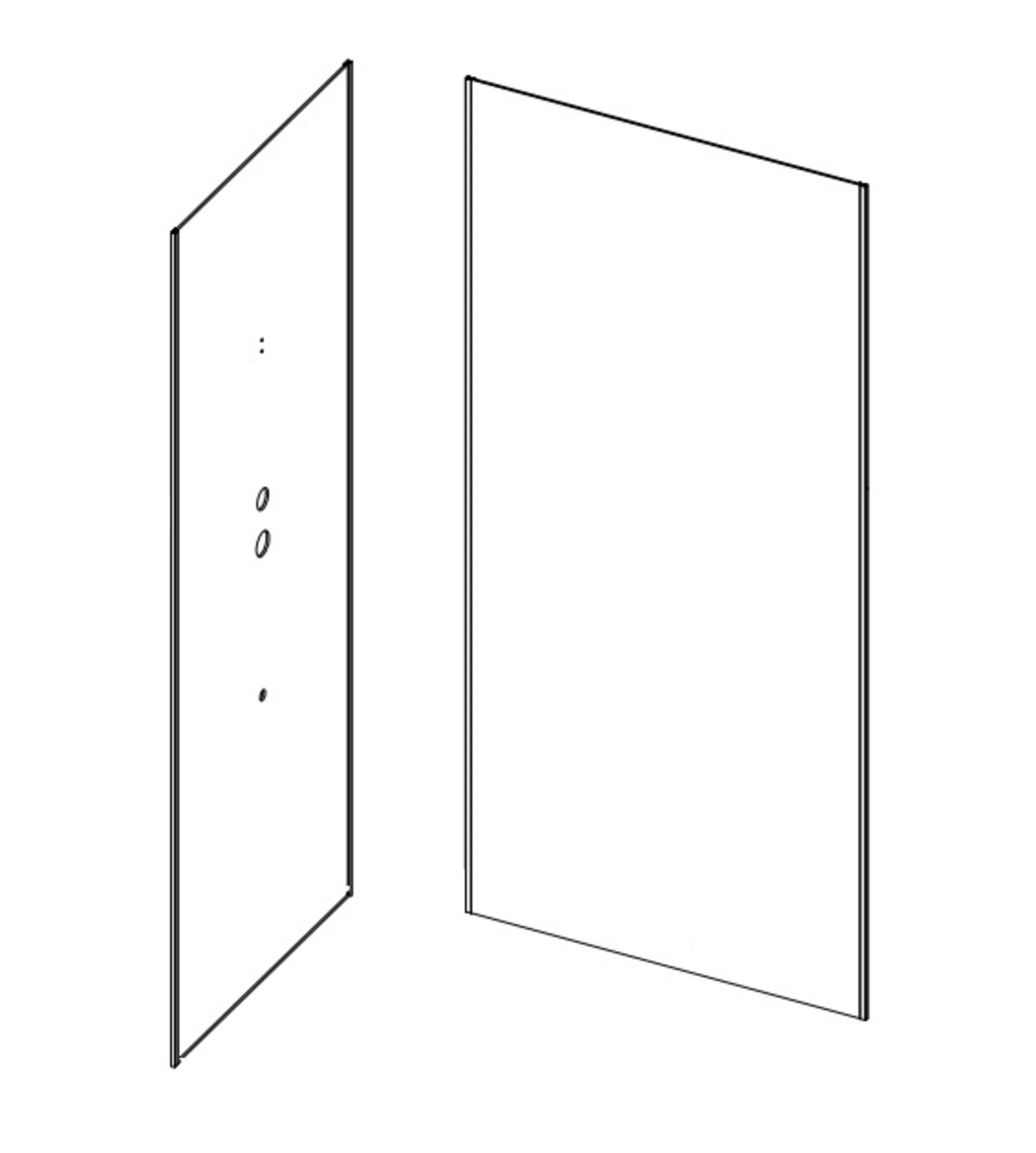Colis verre de colonne et fond pour cabine ECLIPSE RECTANGLE Colis verre de colonne et fond pour cabine ECLIPSE RECTANGLE