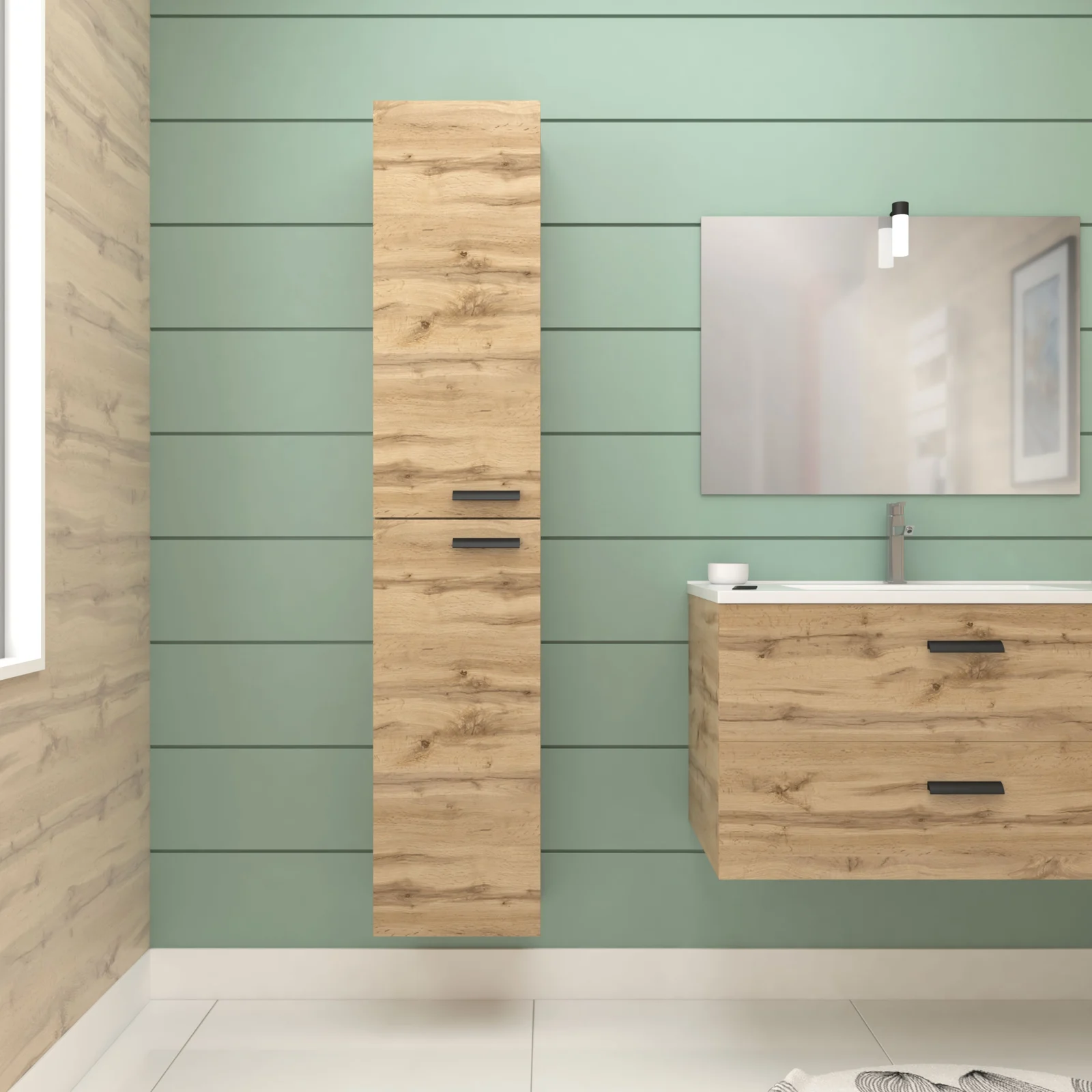 Colonne de douche en mélaminé décor bois 25x30x150cm - BOX-IN column Colonne de douche en mélaminé décor bois 25x30x150cm - BOX-IN column