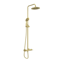 Colonne de douche Mécanique finition Or Brossé - 133x26x52 cm - MOLLY GOLD