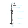 Colonne de douche thermostatique 133x28x52 MOLLY BLACK