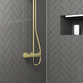 Colonne de douche Thermostatique finition Or Brossé - 133x26x52 cm - MOLLY GOLD