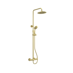 Colonne de douche Thermostatique finition Or Brossé - 133x26x52 cm - MOLLY GOLD