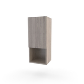 Colonne de rangement blanche - Porte et niche - 35x80x32.5 cm