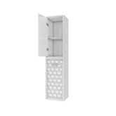 COLONNE DE SALLE DE BAIN SCANDINAVE BLANC A SUSPENDRE - H150xP25xL35cm - NORDIK TEGNINGER