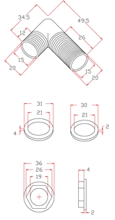 Coude alimentation métal