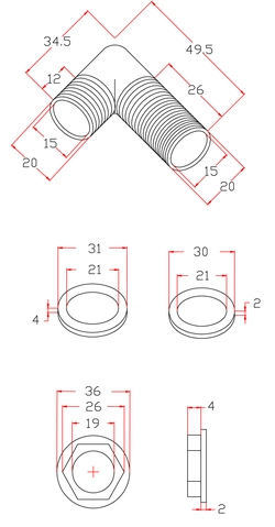 Coude alimentation métal