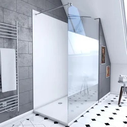 Ensemble complet douche à l'Italiennne avec Receveur 90x120 + Paroi depolie + Panneaux muraux