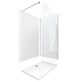 Ensemble complet douche à l'Italiennne avec Receveur 90x120 + Paroi depolie + Panneaux muraux