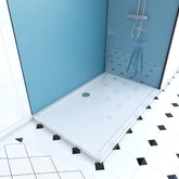 Ensemble complet douche à l'Italiennne avec Receveur 120x90 + Paroi transparent + Panneaux muraux