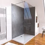 Ensemble complet douche à l'Italiennne avec Receveur 120x90 + Paroi transparent + Panneaux muraux