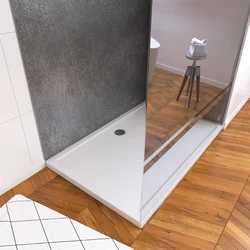 Ensemble complet douche à l'Italiennne avec Receveur 120x90 + Paroi miroir + Panneaux muraux
