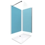 Ensemble complet douche à l'Italiennne avec Receveur 120x90 + Paroi transparent + Panneaux muraux