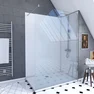 Ensemble complet douche à l'Italiennne avec Receveur 90x120 + Paroi transparent + Panneaux muraux