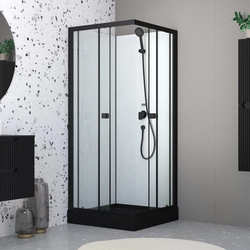 ESSENTIEL 80 WITH MATT BLACK SHOWER TRAY / ESSENTIEL 80 AVEC RECEVEUR MAT NOIR