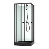 ESSENTIEL 80 WITH MATT BLACK SHOWER TRAY / ESSENTIEL 80 AVEC RECEVEUR MAT NOIR