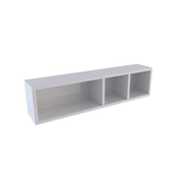 Etagère murale 80x20x20cm blanche de rangement 3 emplacements - PERSONALYZ TRIPLO