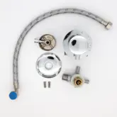 FULL SET OF HEIGHT ADJUSTABLE 2 GEARS THERMOSTATIC FAUCET / KIT COMPLET MITIGEUR THERMOSTATIQUE 2 VOIES REGLABLE EN HAUTEUR