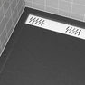 Grille linéaire en Aluminium Blanc pour receveur - 79.5x11x0.2cm - GRID LINE WHITE