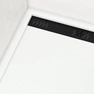 Grille linéaire en Aluminium finition Noir Mat pour receveur - 79.5x11x0.2cm - GRID LINE BLACK MAT