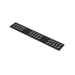Grille linéaire en Aluminium finition Noir Mat pour receveur - 69.5x11x0.2cm - GRID LINE BLACK MAT