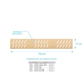 Grille linéaire en Aluminium finition Or Doré Brossé pour receveur - 79.5x11x0.2cm - GRID LINE GOLD