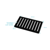 Grille rainurée en inox Noir Mat pour receveur - 20.15x12.3x0.55cm - ROCK 2 GRID LINE