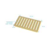 Grille rainurée en inox Or Brossé pour receveur - 20.15x12.3x0.55cm - ROCK 2 GRID LINE