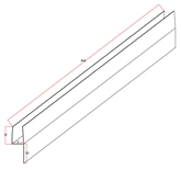 Joint bas de porte pour porte pivotante paroi 5mm