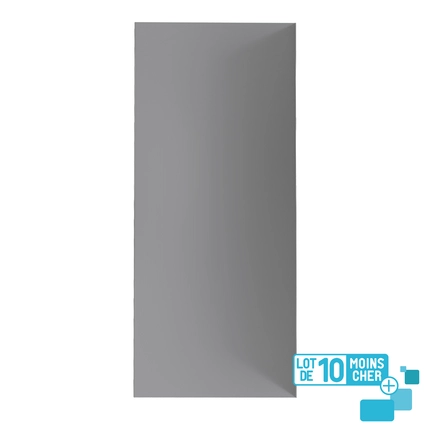 LOT de 10 Panneaux Muraux pour salle de bains en Aluminium Gris - 90x210cm - WALL'IT