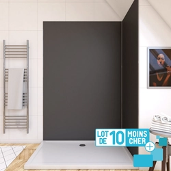 LOT de 10 Panneaux Muraux pour salle de bains en Aluminium Gris - 120x210cm - WALL'IT