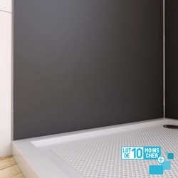 LOT de 10 Panneaux Muraux pour salle de bains en Aluminium Gris - 90x210cm - WALL'IT