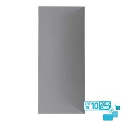LOT de 10 Panneaux Muraux pour salle de bains en Aluminium Gris - 90x210cm - WALL'IT