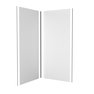 Lot de 2 Panneaux Muraux Blanc 90x210 cm - Profilés de Jonction et Finition Noirs - WALL' IT