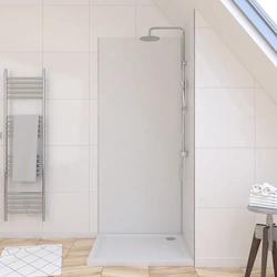 Lot de 2 Panneaux Muraux Blanc 90x210 cm - Profilés de Jonction et Finition Chromés - WALL' IT