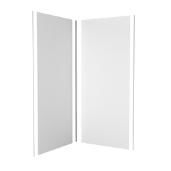 Lot de 2 Panneaux Muraux Blanc 90x210 cm - Profilés de Jonction et Finition Chromés - WALL' IT