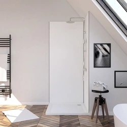 Lot de 2 Panneaux Muraux Blanc 90x210 cm - Profilés de Jonction et Finition Noirs - WALL' IT
