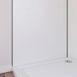 Lot de 2 Panneaux Muraux Blanc 90x210 cm - Profilés de Jonction et Finition Noirs - WALL' IT
