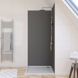 Lot de 2 Panneaux Muraux Gris 90x210 cm - Profilés de Jonction et Finition Chromés - WALL' IT