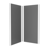 Lot de 2 Panneaux Muraux Gris 90x210 cm - Profilés de Jonction et Finition Noirs - WALL' IT