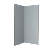 Lot de 2 Panneaux Muraux Silver 90x210 cm - Profilés de Jonction et Finition Noirs - WALL' IT