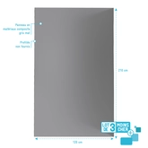 LOT de 3 Panneaux Muraux pour salle de bains en Aluminium Gris - 120x210cm - WALL'IT