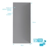 LOT de 3 Panneaux Muraux pour salle de bains en Aluminium Gris - 90x210cm - WALL'IT