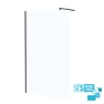 LOT de 5 Parois de Douche 120x195 cm en Verre Trempé 5 mm - Profilés et Bras Noirs
