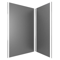 LOT PANNEAUX MURAUX GRIS en aluminium avec profile d'angle et finition ANODISE BRILLANT- 90 x 120cm