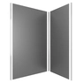 LOT PANNEAUX MURAUX GRIS en aluminium avec profile d'angle et finition ANODISE BRILLANT- 90 x 120cm
