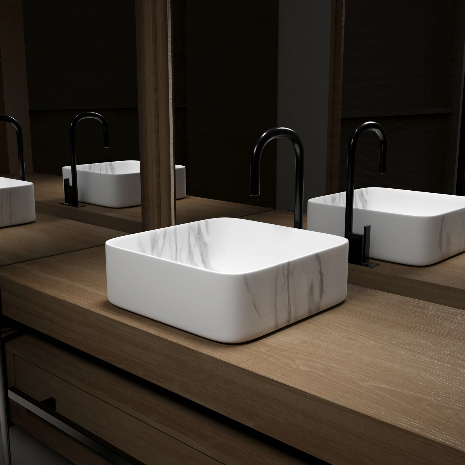 MARBRA CERAMIC WASHBASIN SQUARE / MARBRA VASQUE CERAMIQUE CARREE MARBRA CERAMIC WASHBASIN SQUARE / MARBRA VASQUE CERAMIQUE CARREE